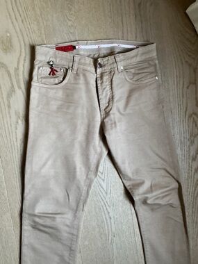 Isaia Slim Straight Men’s Jeans in Light Tan
